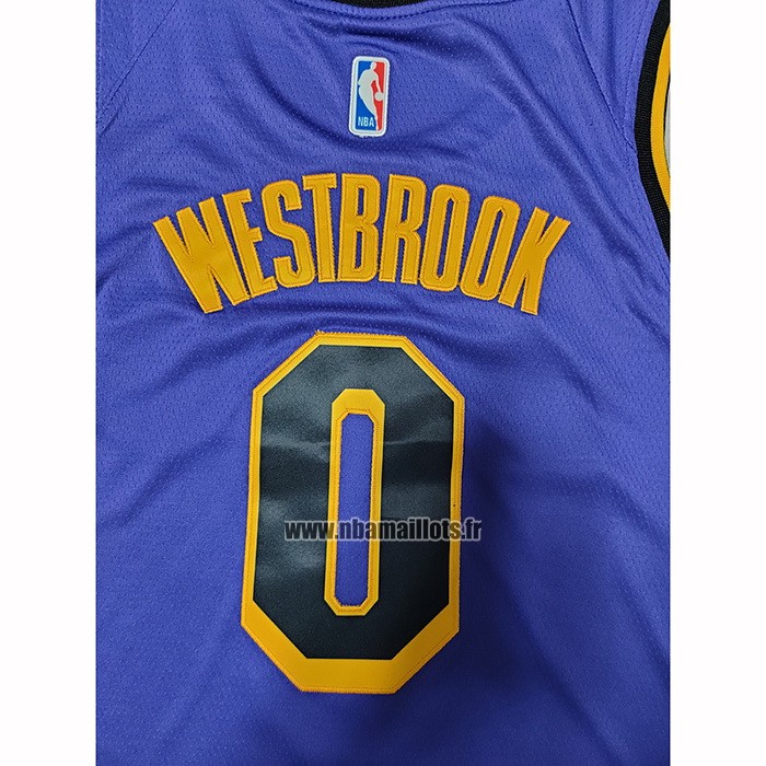 Maillot Los Angeles Lakers Russell Westbrook NO 0 Statement 2022-23 Volet